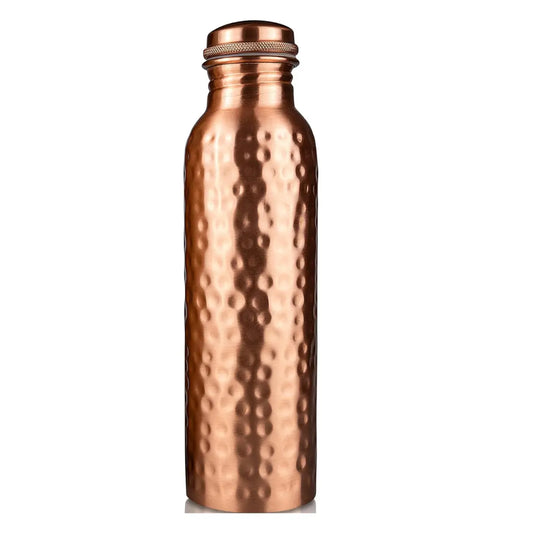 Copper 32Oz Water Bottle - 100% Pure Copper, Heavy-Duty, Leak-Proof, Cleaning Brush Included, Ideal for Drinkware - Tumbler