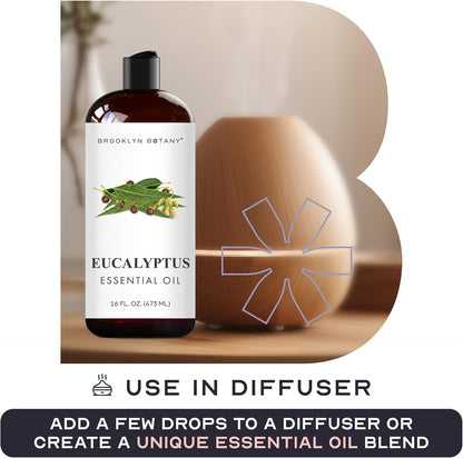 Eucalyptus Essential Oil - Huge 16 Fl Oz - for Candle Making, Soap Making, Diffusers, and Aromatherapy