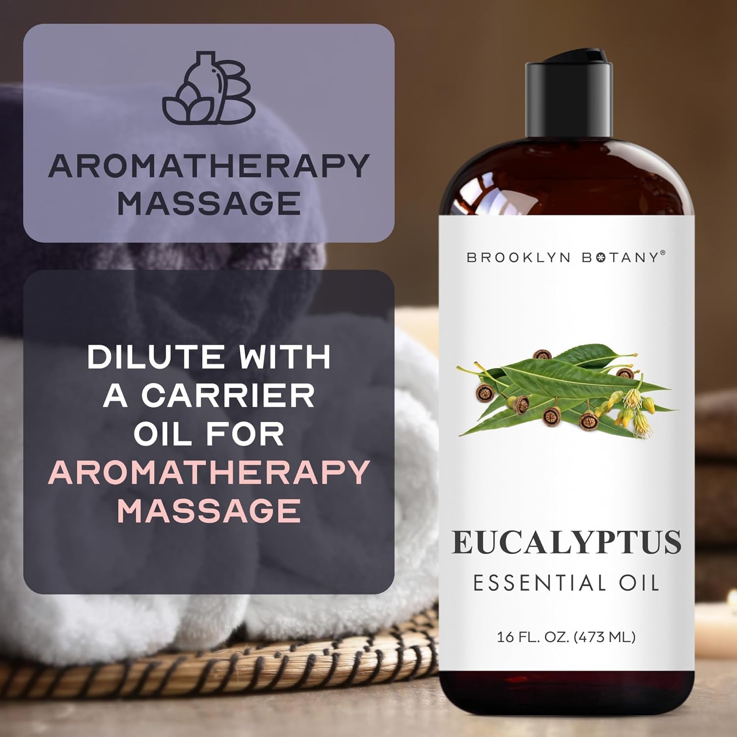 Eucalyptus Essential Oil - Huge 16 Fl Oz - for Candle Making, Soap Making, Diffusers, and Aromatherapy