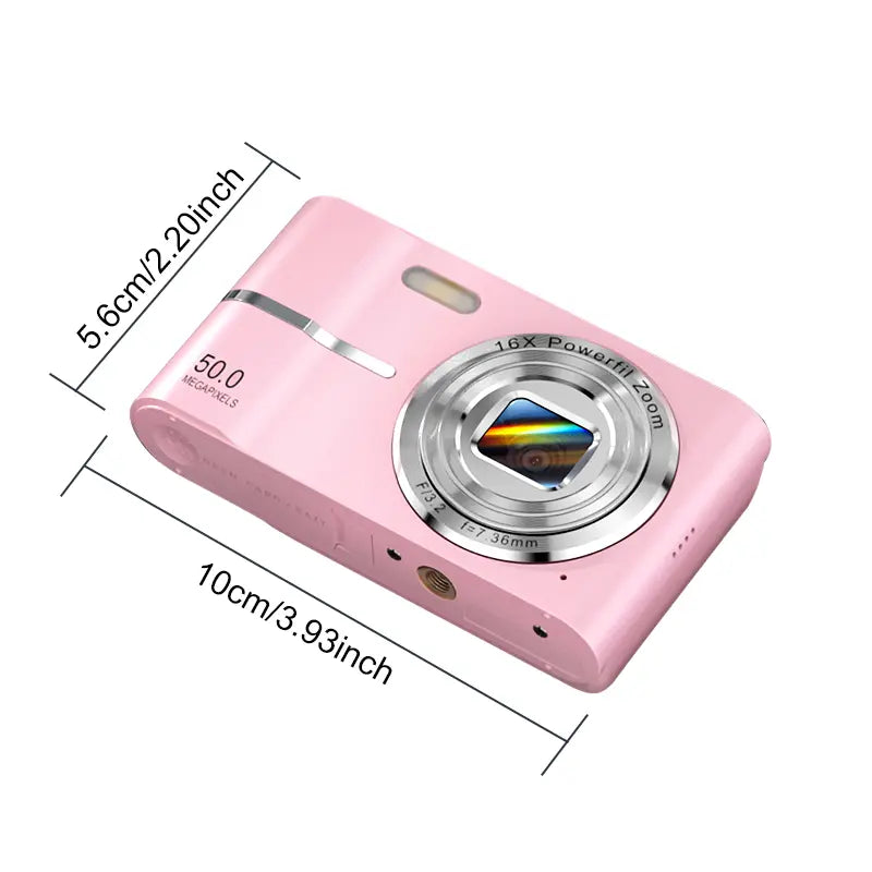 FHD 1080P Digital Camera with SD Card, 16X Digital Zoom, Portable Mini Point-And-Shoot Pocket Camera for Teens and Students, Gift Idea, Tech Gadgets #GLOBAL PICKS
